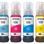 طقم حبر ابسون رقم 108 الاصلي العادي 6 الوان