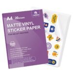 ️ ورق ستكر فينيل مقاوم للماء(مطفي) – A4